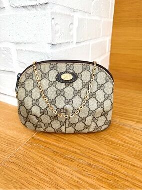 Gucci Authentic Vintage GG Supreme Monogram Pouch/ Crossbody Bag